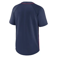 Men's Nike Navy/Red Boston Red Sox City Plate Performance Henley Raglan T-Shirt