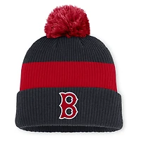 Bonnet à revers standard Nike bleu marine/rouge Boston Red Sox Cooperstown Collection Peak pour homme avec pompon