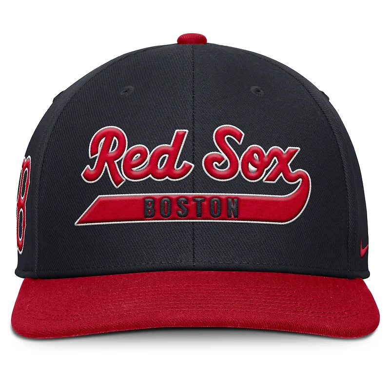 Casquette Nike Pro Performance Snapback bleu marine/rouge Boston Red Sox pour homme