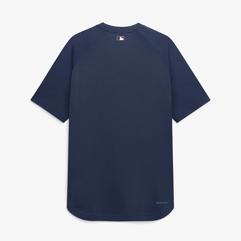 Haut raglan d'entraînement d'avant-match Nike Authentic Collection Boston Red Sox, bleu marine, pour homme.