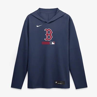 Men's Nike Navy Boston Red Sox Authentic Collection Dri-FIT Long Sleeve Hooded T-Shirt