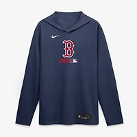 Men's Nike Navy Boston Red Sox Authentic Collection Dri-FIT Long Sleeve Hooded T-Shirt