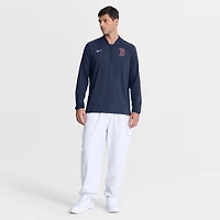 Pull-over Nike Boston Red Sox Authentic Collection Dri-FIT à demi-zip bleu marine pour homme
