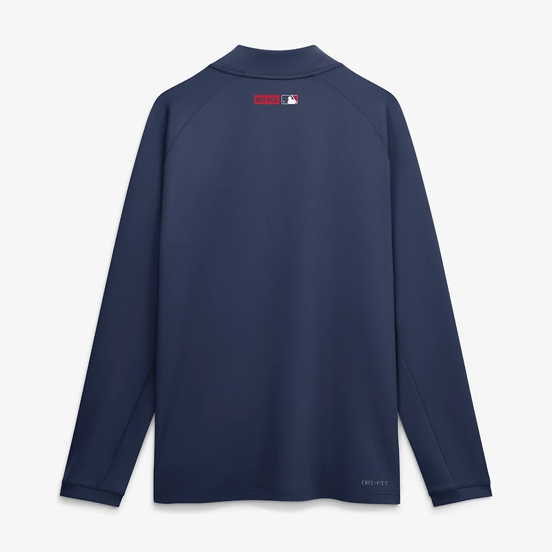 Pull-over Nike Boston Red Sox Authentic Collection Dri-FIT à demi-zip bleu marine pour homme