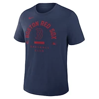 T-shirt Nike Boston Red Sox Authentic Collection Early Work Tri-Blend Dri-FIT pour homme, bleu marine