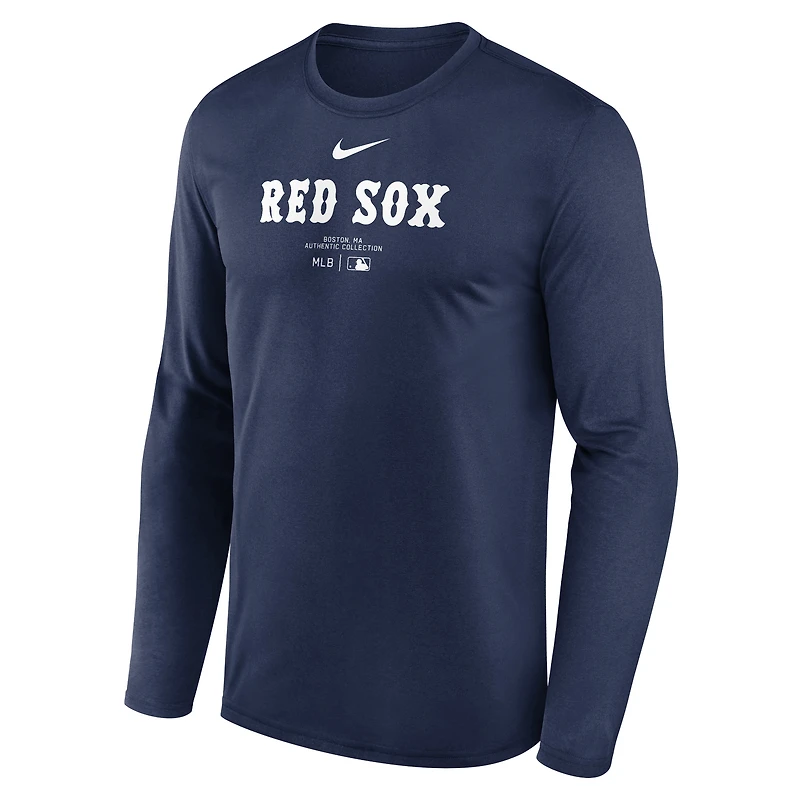 Men's Nike Navy Boston Red Sox Authentic Collection Performance Long Sleeve T-Shirt