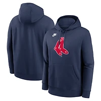 Men's Nike Navy Boston Red Sox Cooperstown Collection Logo Club Hoodie