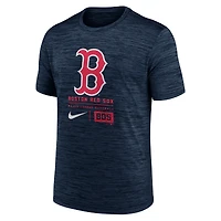 T-shirt Nike pour hommes, bleu marine, Boston Red Sox, grand logo Velocity