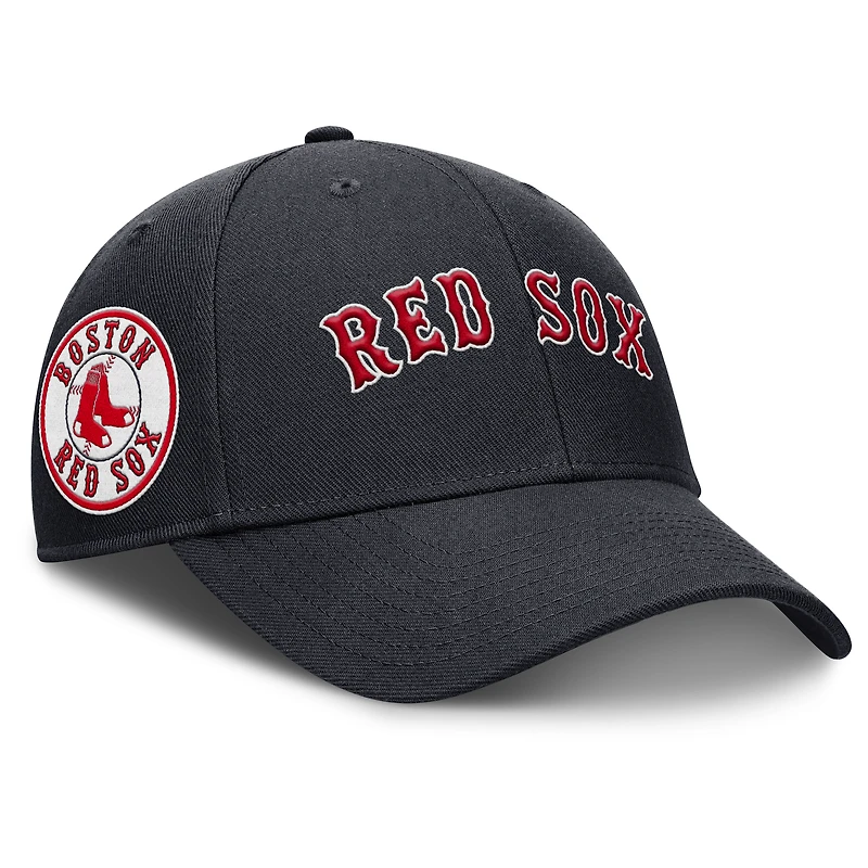 Casquette ajustable Nike Boston Red Sox Rise Gaberdine pour homme bleu marine