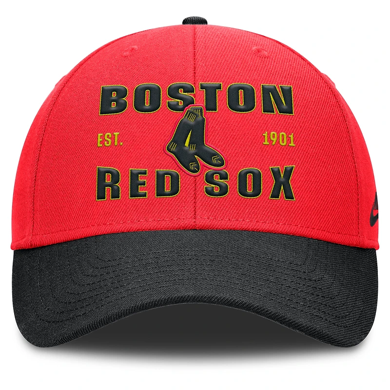 Men's Nike Red/Black Boston Red Sox Rise Neon Performance Adjustable Hat