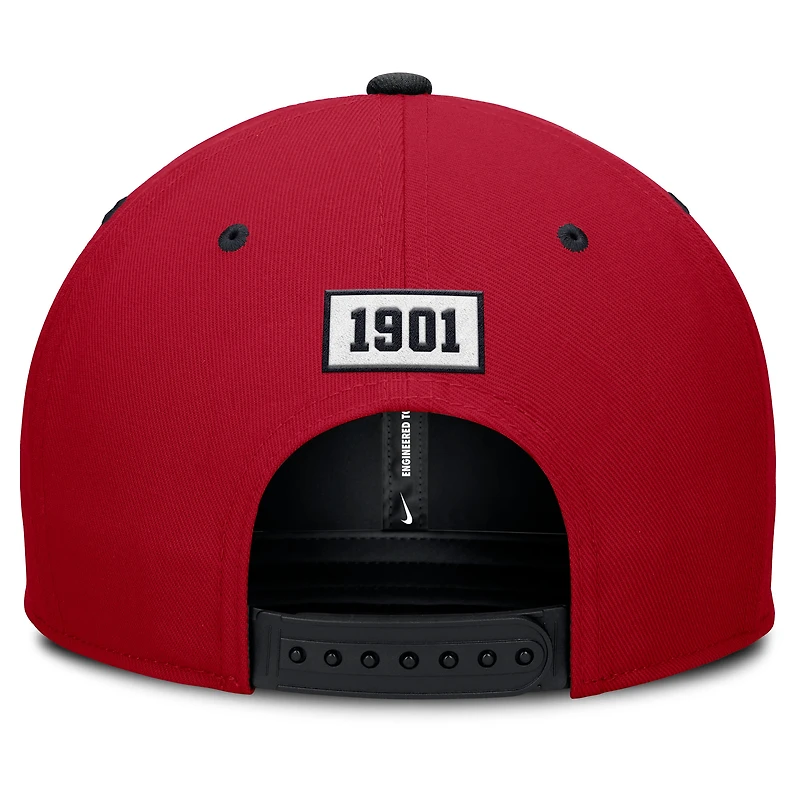 Casquette Nike Pro Performance Snapback rouge/bleu marine pour homme Boston Red Sox Cooperstown Collection