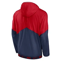 Men's Nike Red/Navy Boston Red Sox Overview Half-Zip Hoodie Jacket