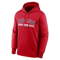 Men's Nike  Red Boston Sox 2025 MLB Postseason Authentic Collection Therma Hoodie