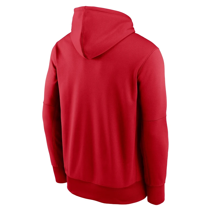 Men's Nike  Red Boston Sox 2025 MLB Postseason Authentic Collection Therma Hoodie