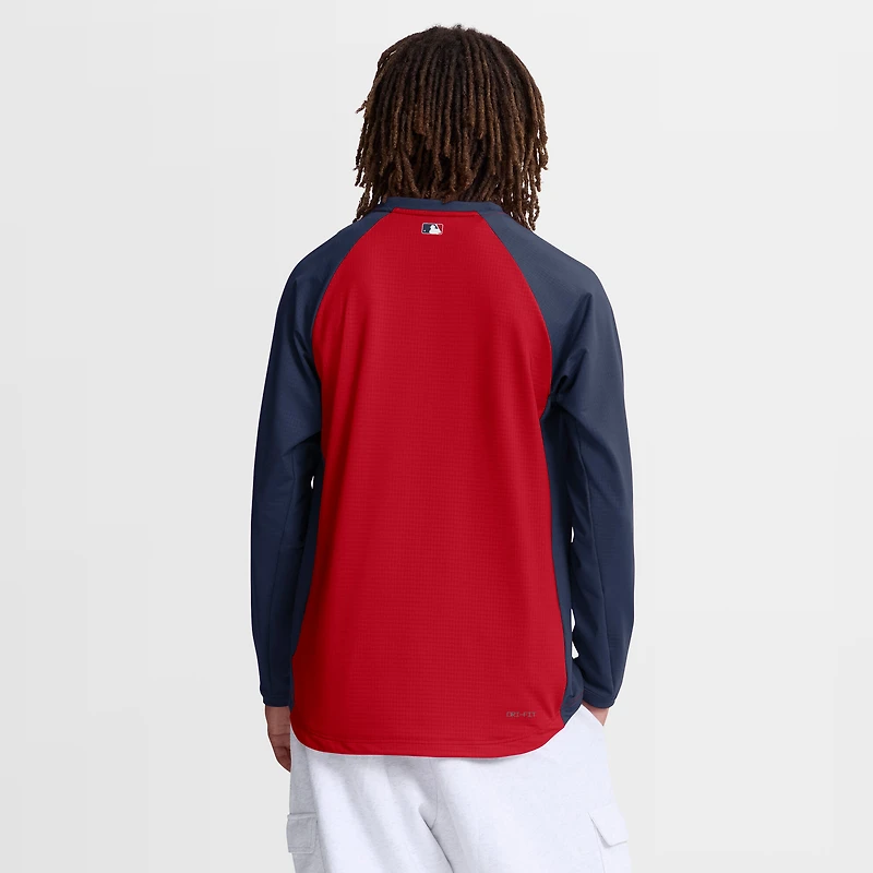 Men's Nike Red Boston Sox Authentic Collection Raglan Dri-FIT Sweatshirt