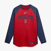 Men's Nike Red Boston Sox Authentic Collection Raglan Dri-FIT Sweatshirt