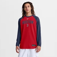 Men's Nike Red Boston Sox Authentic Collection Raglan Dri-FIT Sweatshirt