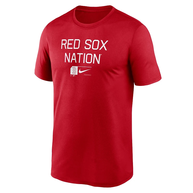 T-shirt Nike rouge Boston Red Sox Baseball Phrase Legend Performance pour homme