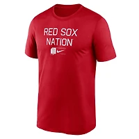 T-shirt Nike rouge Boston Red Sox Baseball Phrase Legend Performance pour homme