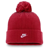 Bonnet en tricot à revers avec pompon Nike rouge Boston Red Sox Cooperstown Collection pour homme