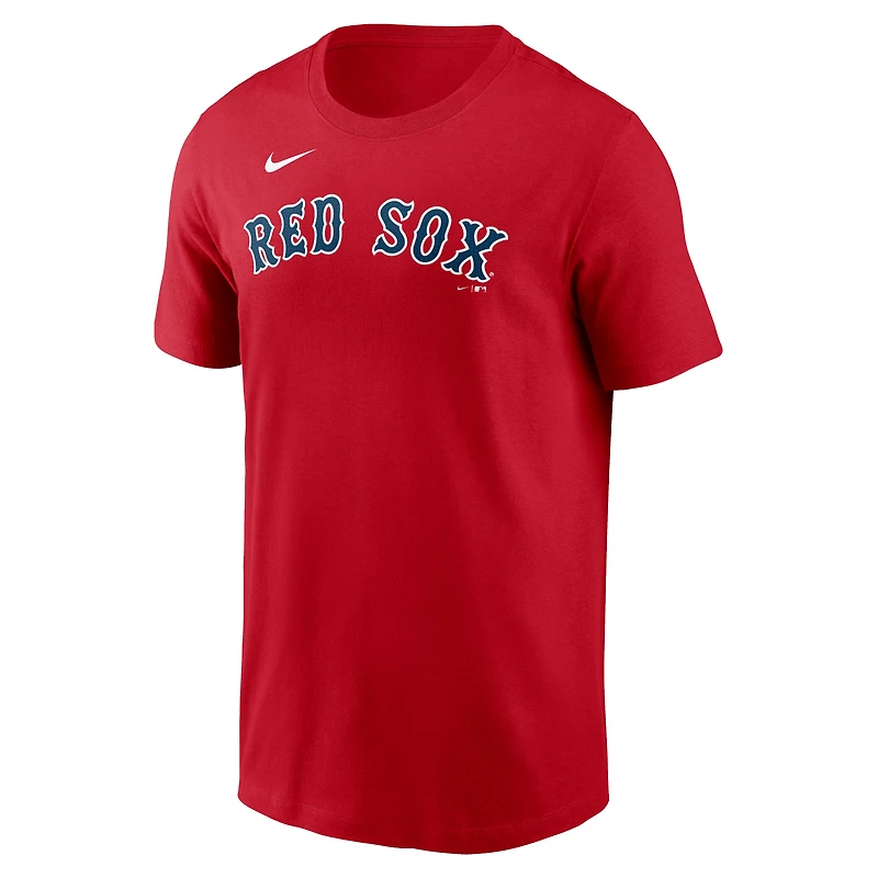 T-shirt Nike rouge Boston Red Sox Fuse Wordmark pour homme