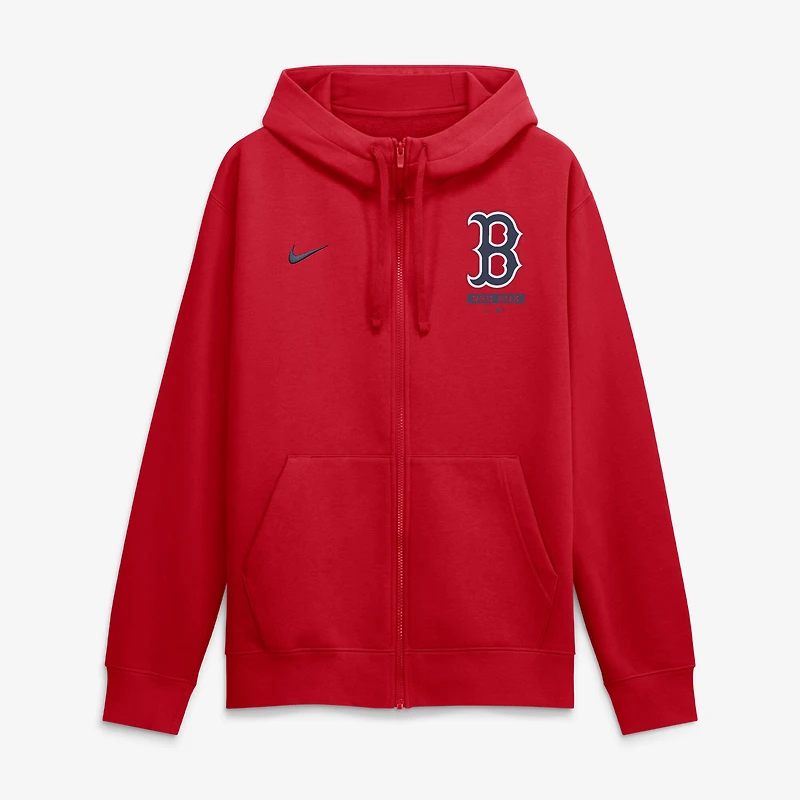 Men's Nike Red Boston Sox Primetime Lockup Full-Zip Hoodie