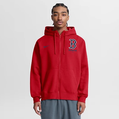 Men's Nike Red Boston Sox Primetime Lockup Full-Zip Hoodie