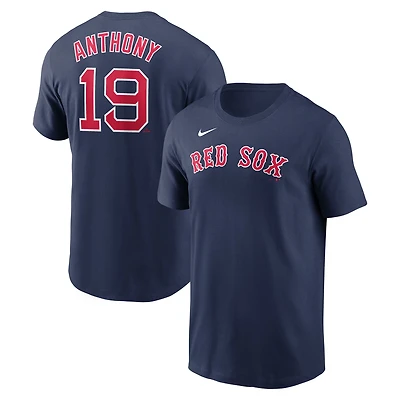 T-shirt Nike Roman Anthony bleu marine pour homme, Boston Red Sox Fuse, avec nom et numéro