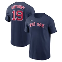 T-shirt Nike Roman Anthony bleu marine pour homme, Boston Red Sox Fuse, avec nom et numéro