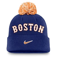 Bonnet à revers Nike Red Sox de Boston, bleu royal, avec pompon