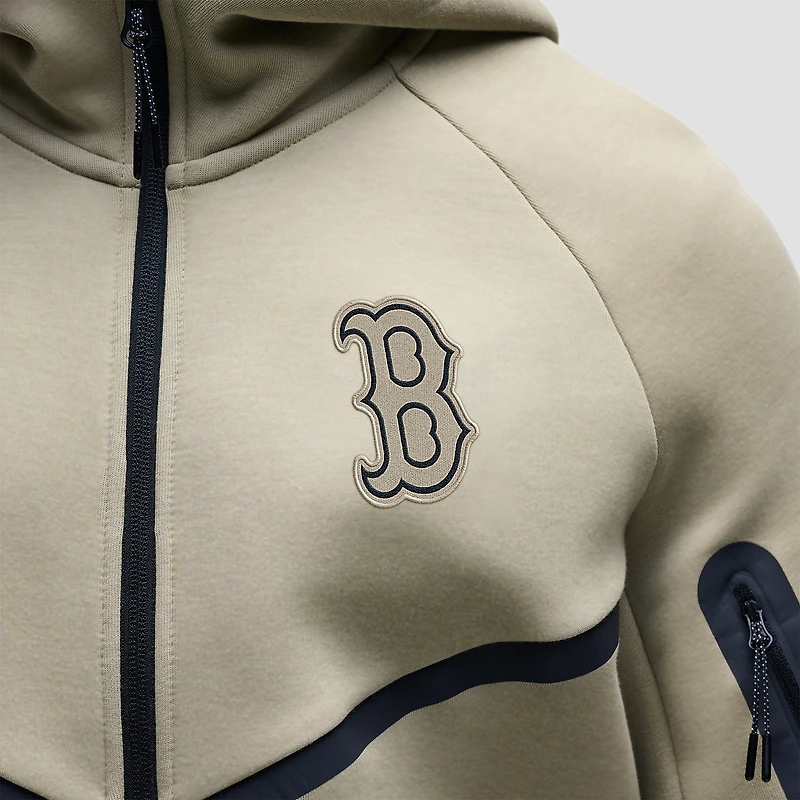 Veste à capuche zippée Nike Tan Boston Red Sox Tech Fleece Windrunner pour homme