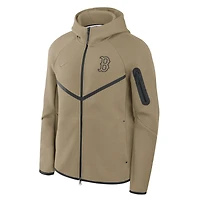 Men's Nike  Tan Boston Red Sox Tech Fleece Windrunner Full-Zip Hoodie Jacket