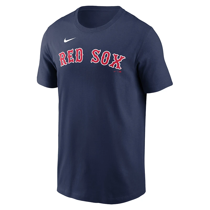 T-shirt avec nom et numéro des Boston Red Sox Nike Trevor Story pour homme, bleu marine
