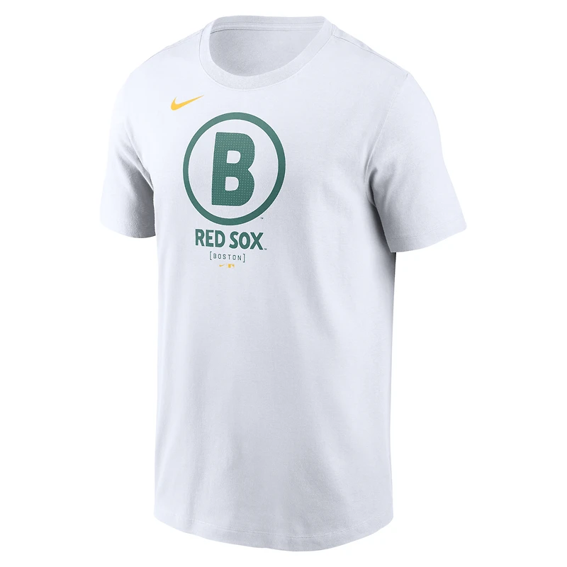 T-shirt Nike blanc Boston Red Sox 2025 City Connect pour homme avec grand logo