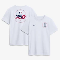 Men's Nike White Boston Red Sox Celebrating America's 250th Logo T-Shirt