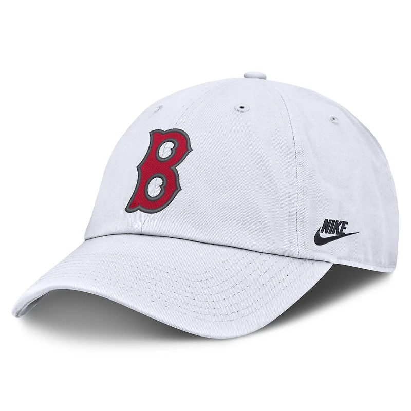 Casquette ajustable Nike blanche pour homme des Boston Red Sox Cooperstown Collection Club