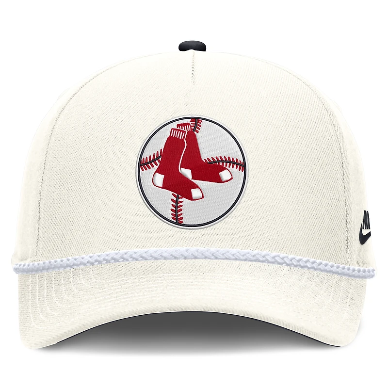 Casquette ajustable Nike blanche Boston Red Sox Cooperstown Collection Rise pour homme