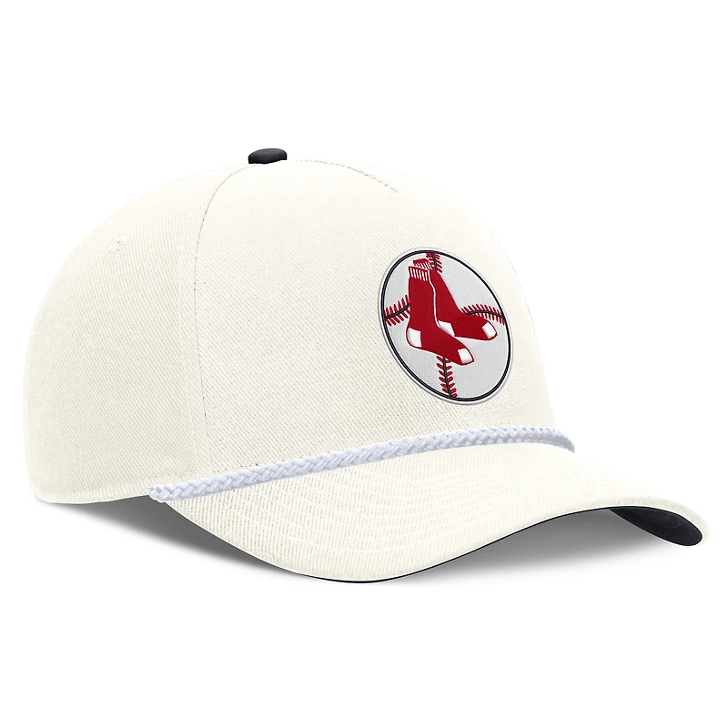 Casquette ajustable Nike blanche Boston Red Sox Cooperstown Collection Rise pour homme