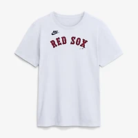 Men's Nike White Boston Red Sox Cooperstown Collection Wordmark T-Shirt