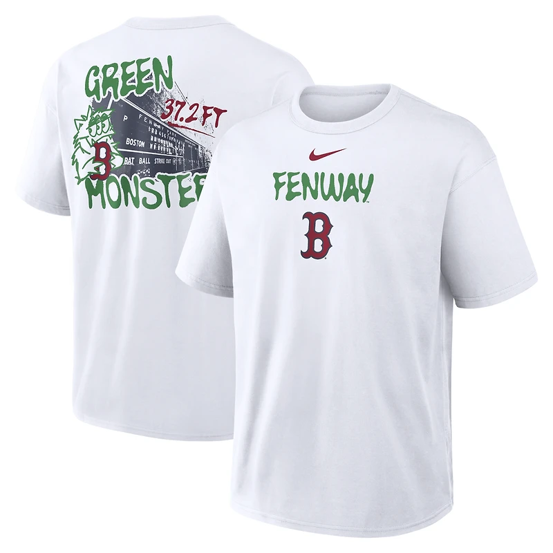 T-shirt Nike Max90 vert Boston Red Sox blanc pour homme