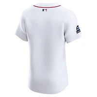 Men's Nike White Boston Red Sox Home Sponsor Patch Elite Jersey