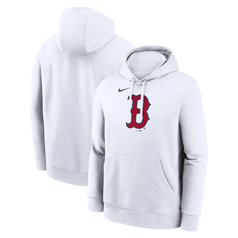Men's Nike White Boston Red Sox Logo Club Hoodie