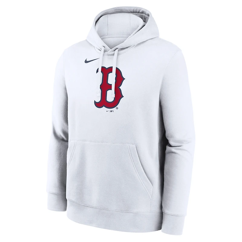 Men's Nike White Boston Red Sox Logo Club Hoodie