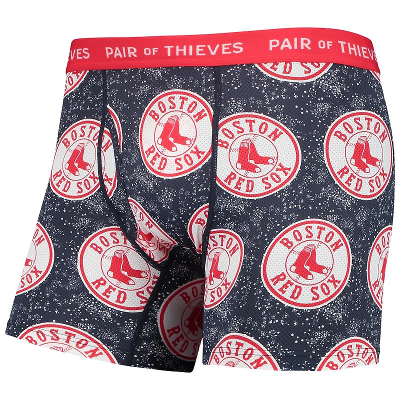 Men's Pair of Thieves Gray/Navy Boston Red Sox Super Fit 2-Pack Boxer Briefs Set