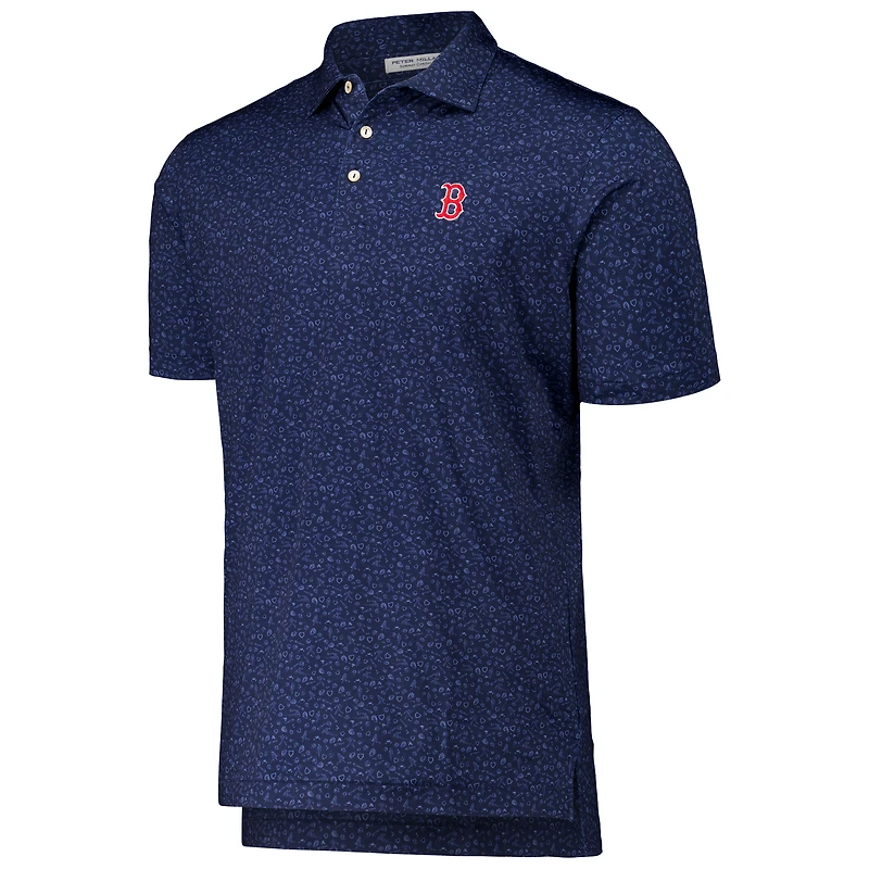 Men's Peter Millar Navy Boston Red Sox Batter Up Performance Jersey Polo