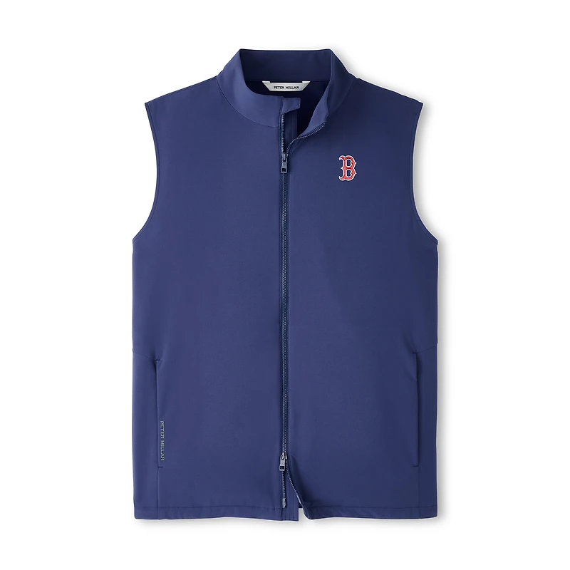 Gilet zippé Peter Millar bleu marine Boston Red Sox Dunes pour homme