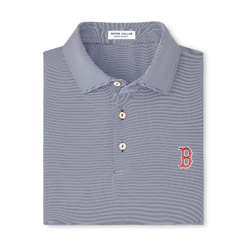 Polo Peter Millar bleu marine à rayures Jubilee des Boston Red Sox pour homme