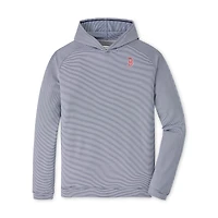 Sweat à capuche Peter Millar bleu marine rayures Pine Sugar pour homme