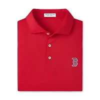 Men's Peter Millar Red Boston Sox Hugo Performance Jersey Polo