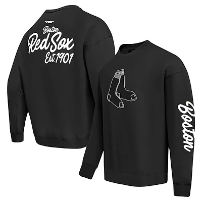 Sweat-shirt à épaules tombantes Boston Red Sox Paint The City Pro Standard pour homme, noir